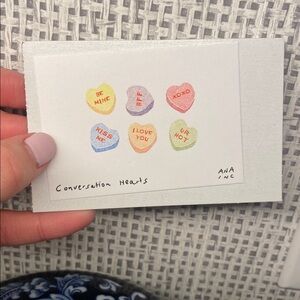 Anastasia INCIARDI mini print - Conversation Hearts - Comes From Raleigh NC